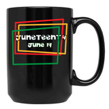 Juneteenth Freedom Celebration Black Coffee Mug - Black