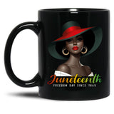 Juneteenth Freedom Day Since 1865 Black Coffee Mug