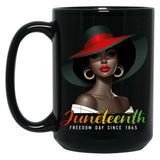 Juneteenth Freedom Day Since 1865 Black Coffee Mug