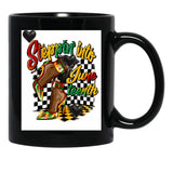 Juneteenth Pattern Heels Black Coffee Mug - Black