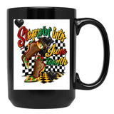 Juneteenth Pattern Heels Black Coffee Mug - Black
