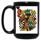 Juneteenth Pattern Heels Black Coffee Mug
