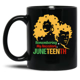 Juneteenth Remembering My Ancestors Juneteenth Gifts Black Coffee Mug