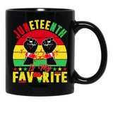 Juneteenth Mug Human Rights Mug Black History Month Mug Freedom Outfit Black Coffee Mug - Black