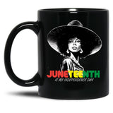 Juneteenth Mug Women Queen African American Black Women Mug Black Coffee Mug