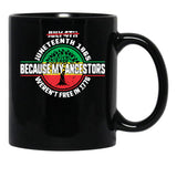 Juneteenth Tree Independence Freedom Day Black Coffee Mug - Black