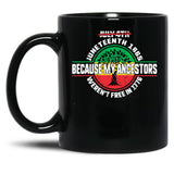 Juneteenth Tree Independence Freedom Day Black Coffee Mug
