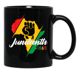 Juneteenth Mug Women Juneteenth Mugs 1865 Juneteenth Mug Black Coffee Mug - Black