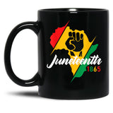 Juneteenth Mug Women Juneteenth Mugs 1865 Juneteenth Mug Black Coffee Mug