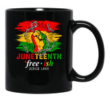Juneteeth Freeish Black Coffee Mug - Black