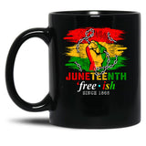 Juneteeth Freeish Black Coffee Mug