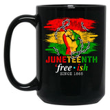 Juneteeth Freeish Black Coffee Mug