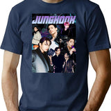 Jungkook Bootleg Bootleg Graphic T-Shirt - Navy