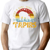 Just A Girl Who Loves Tapir Vintage T-Shirt - White