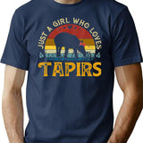 Just A Girl Who Loves Tapir Vintage T-Shirt - Navy