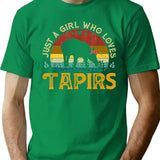 Just A Girl Who Loves Tapir Vintage T-Shirt - Green