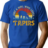 Just A Girl Who Loves Tapir Vintage T-Shirt - Blue
