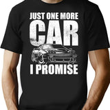Just One More Car I Promise Funny Car Lover Gift Vintage T-Shirt - Black