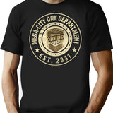 Justice Department Emblem Worn T-Shirt for Men & Women, T-Shirts Graphic Tee - Black