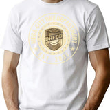 Justice Department Emblem Worn T-Shirt for Men & Women, T-Shirts Graphic Tee - White