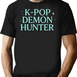 K-Pop Demon Hunter Aesthetic Neon Design T-Shirt for Men & Women, T-Shirts Graphic Tee - Black