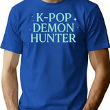 K-Pop Demon Hunter Aesthetic Neon Design T-Shirt for Men & Women, T-Shirts Graphic Tee - Blue