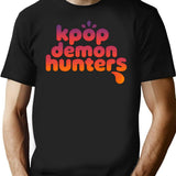 K-Pop Demon Hunter Idol Neon Fantasy Poster T-Shirt for Men & Women, T-Shirts Graphic Tee - Black