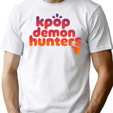 K-Pop Demon Hunter Idol Neon Fantasy Poster T-Shirt for Men & Women, T-Shirts Graphic Tee - White