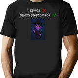 K-Pop Demon Hunter T-Shirt for Men & Women, T-Shirts Graphic Tee - Black