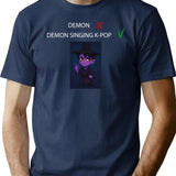 K-Pop Demon Hunter T-Shirt for Men & Women, T-Shirts Graphic Tee - Navy