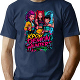 K-Pop Demon Hunters Art - 1 T-Shirt for Men & Women, T-Shirts Graphic Tee - Navy