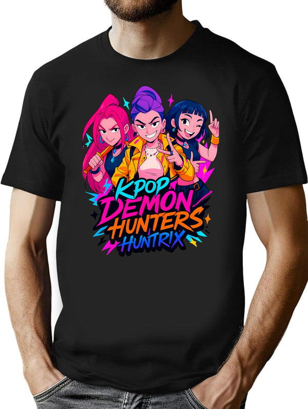K-Pop Demon Hunters Art - 12 T-Shirt for Men & Women, T-Shirts Graphic Tee - Black