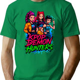 K-Pop Demon Hunters Art - 2 T-Shirt for Men & Women, T-Shirts Graphic Tee - Green