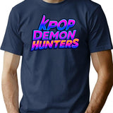 K-Pop Demon Hunters Art - 3 T-Shirt for Men & Women, T-Shirts Graphic Tee - Navy