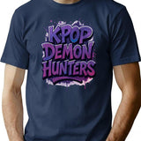 K-Pop Demon Hunters Art - 4 T-Shirt for Men & Women, T-Shirts Graphic Tee - Navy