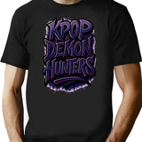 K-Pop Demon Hunters Art - 5 T-Shirt for Men & Women, T-Shirts Graphic Tee - Black