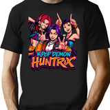 K-Pop Demon Hunters Art - 6 T-Shirt for Men & Women, T-Shirts Graphic Tee - Black