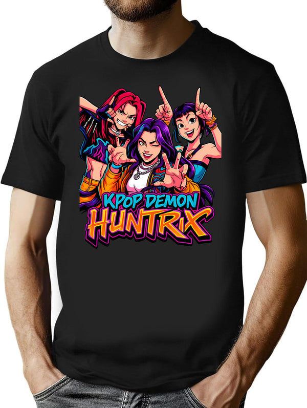 K-Pop Demon Hunters Art - 6 T-Shirt for Men & Women, T-Shirts Graphic Tee - Black