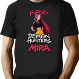 K-Pop Demon Hunters Art Mira- 19 T-Shirt for Men & Women, T-Shirts Graphic Tee - Black