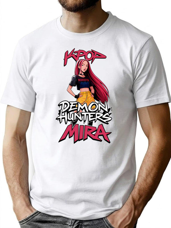 K-Pop Demon Hunters Art Mira- 19 T-Shirt for Men & Women, T-Shirts Graphic Tee - White