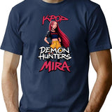 K-Pop Demon Hunters Art Mira- 19 T-Shirt for Men & Women, T-Shirts Graphic Tee - Navy