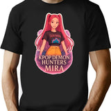 K-Pop Demon Hunters Art Mira- 5 T-Shirt for Men & Women, T-Shirts Graphic Tee - Black
