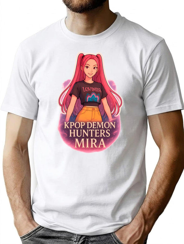 K-Pop Demon Hunters Art Mira- 5 T-Shirt for Men & Women, T-Shirts Graphic Tee - White
