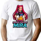 K-Pop Demon Hunters Art Mira- 6 T-Shirt for Men & Women, T-Shirts Graphic Tee - White