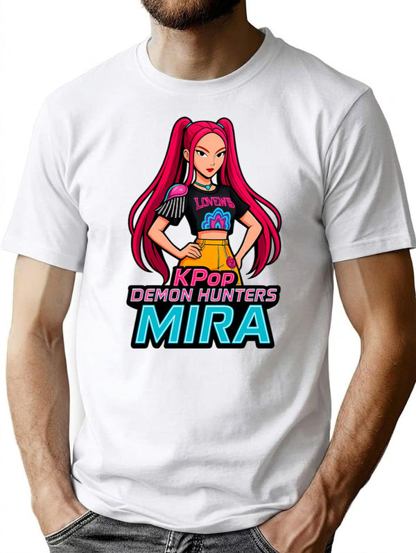 K-Pop Demon Hunters Art Mira- 6 T-Shirt for Men & Women, T-Shirts Graphic Tee - White