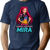 K-Pop Demon Hunters Art Mira- 6 T-Shirt for Men & Women, T-Shirts Graphic Tee - Navy
