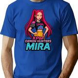 K-Pop Demon Hunters Art Mira- 6 T-Shirt for Men & Women, T-Shirts Graphic Tee - Blue
