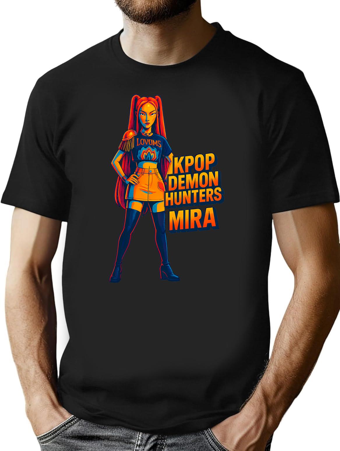 K-Pop Demon Hunters Art Mira- 9 T-Shirt for Men & Women, T-Shirts Graphic Tee - Black