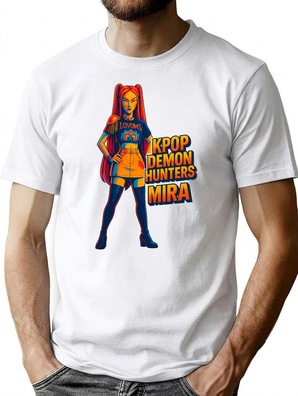 K-Pop Demon Hunters Art Mira- 9 T-Shirt for Men & Women, T-Shirts Graphic Tee - White