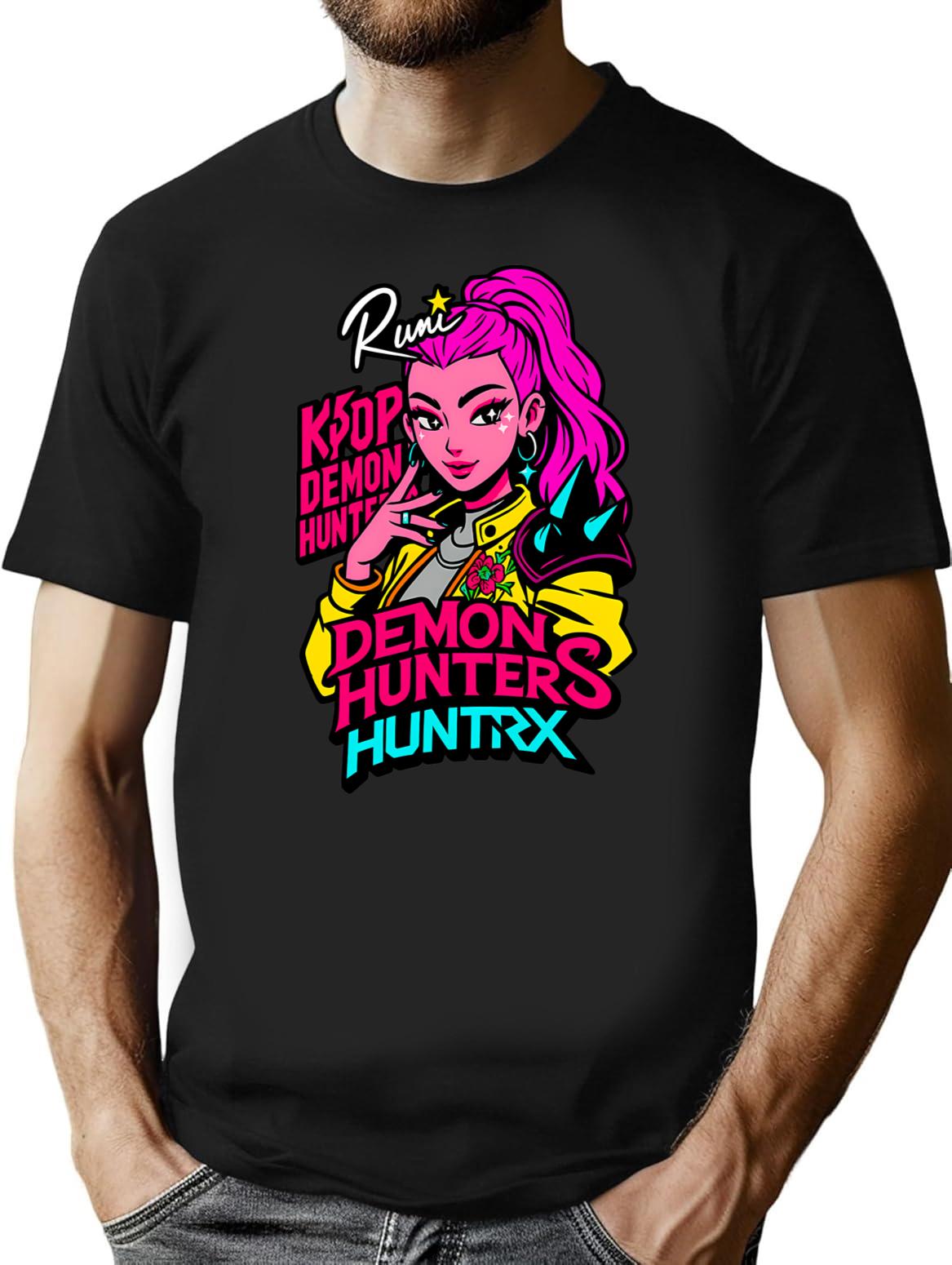 K-Pop Demon Hunters Art Rumi - 21 T-Shirt for Men & Women, T-Shirts Graphic Tee - Black